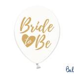 Transparante heldere ballonnen Bride To Be goud (6st)