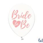 Transparante ballonnen Bride To Be roze (6st)