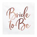 Bride To Be Servetten Wit Rose Gold – 20 stuks