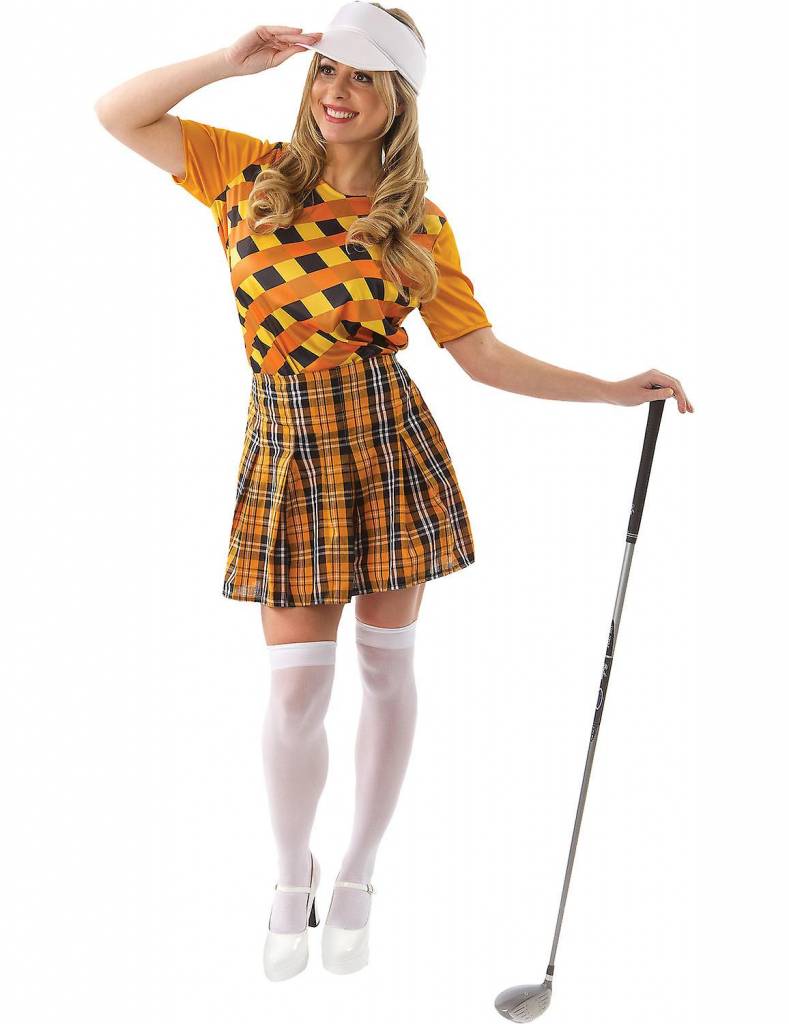 Golf kostuum dames carnaval oranje/zwart | Versierwinkel.nl | Ruime
