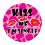 Led party button Kiss me I&apos;m single