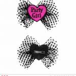 Haarclip Party Girl zwart